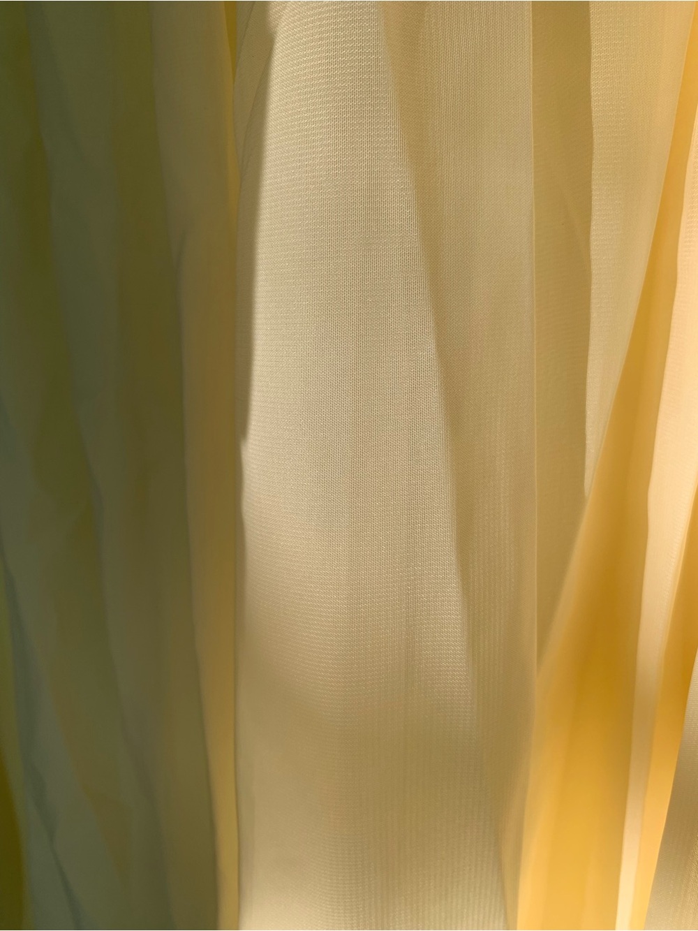 Yellow Chiffon Midi Dress 14 Juniors V-Neck Flutter Sleeve Lined Pleated Tie - Picture 4 of 6